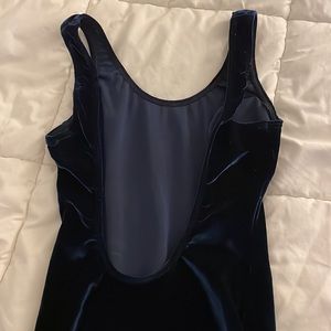 Vintage blue velvet dress